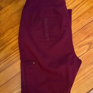 Wine colored XL new scrub pants